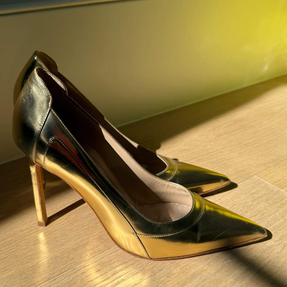 Gold Stiletto Heels